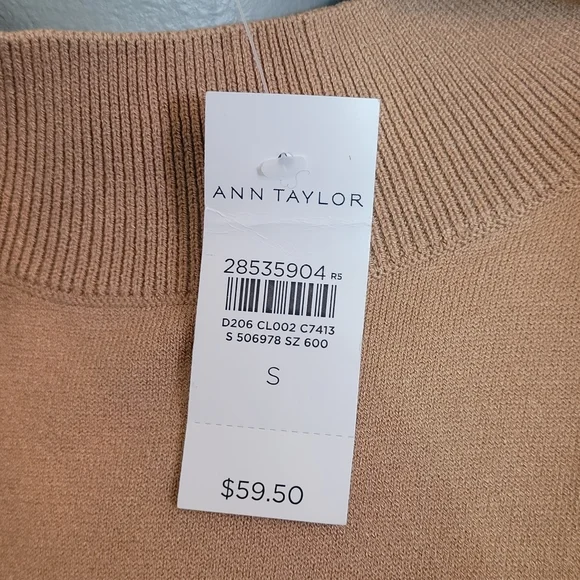 Ann Taylor Tan Mock Neck Tank Top - Picture 4 of 4